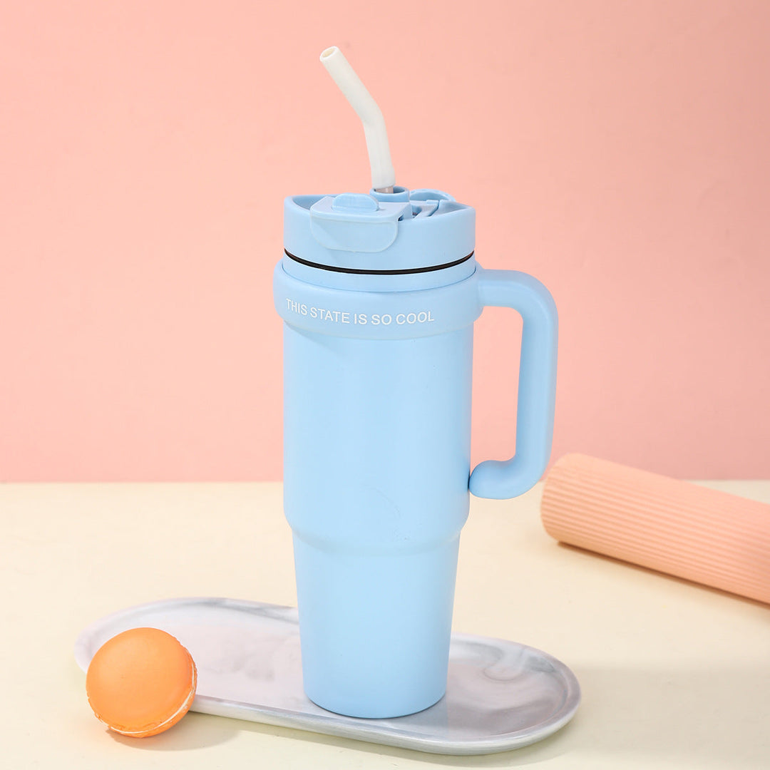 Unisex drinking cup with integrated straw Kalsten
