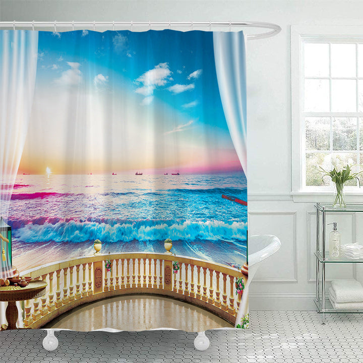 Tropical Oasis Shower Curtain Kalsten