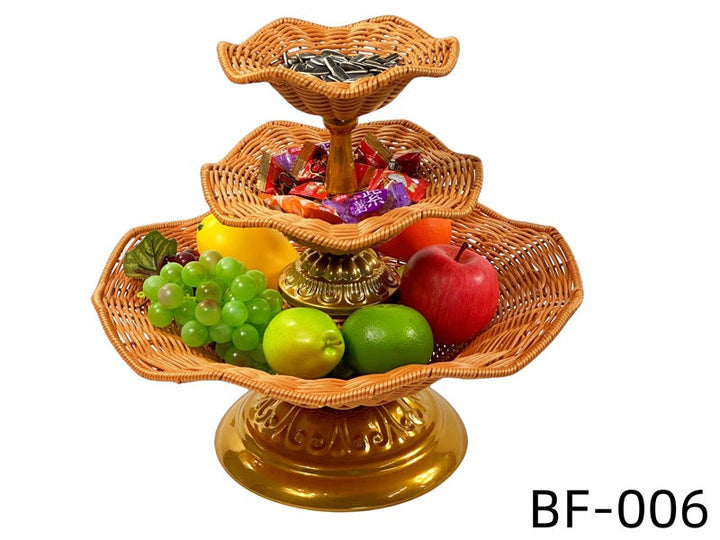 Women's elegant tray stand made of woven material Kalsten