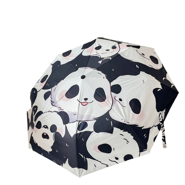 Ladies folding umbrella with playful panda design Kalsten