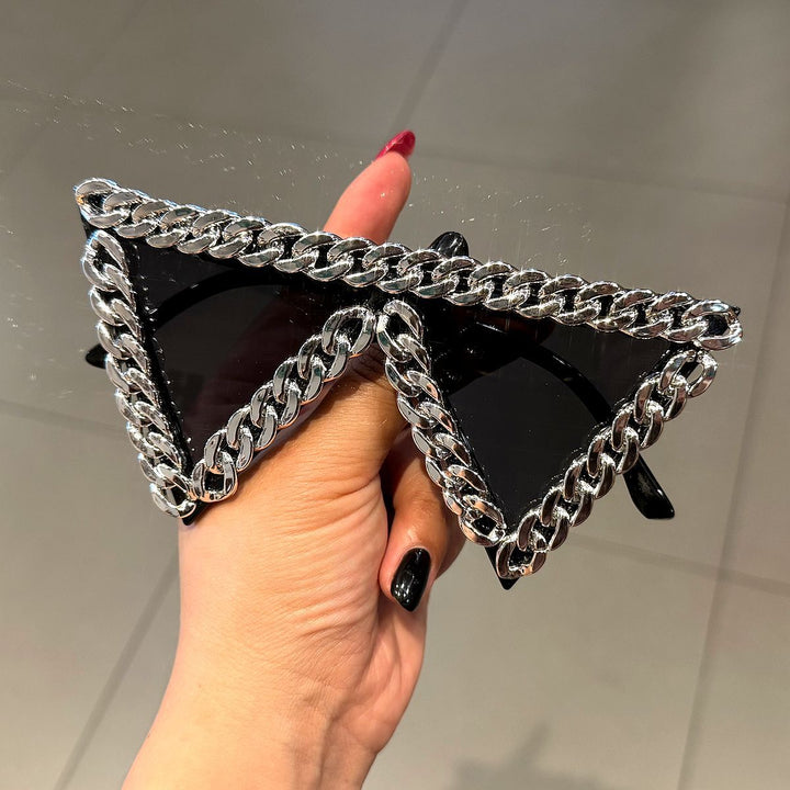 Women's trendy sunglasses with striking chain frame Kalsten