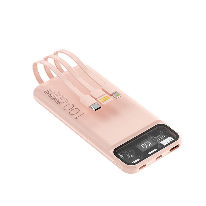 Portable power bank with multifunctional cable system and digital display Kalsten