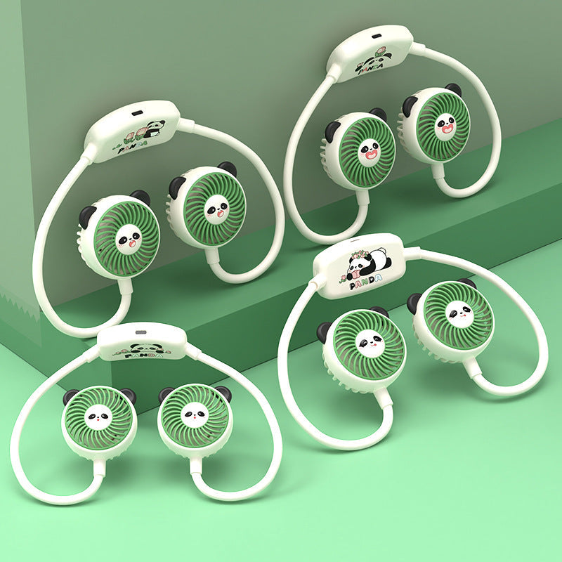 Unisex Portable Double Fan in Panda Design Kalsten