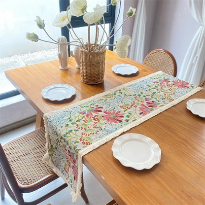 Artistic Floral Table Runner