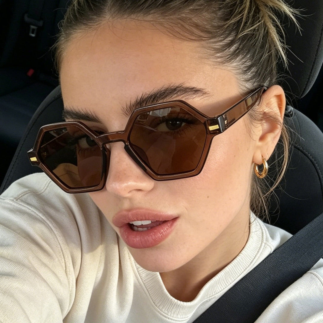 Women's hexagonal sunglasses with fashionable design and UV protection Kalsten