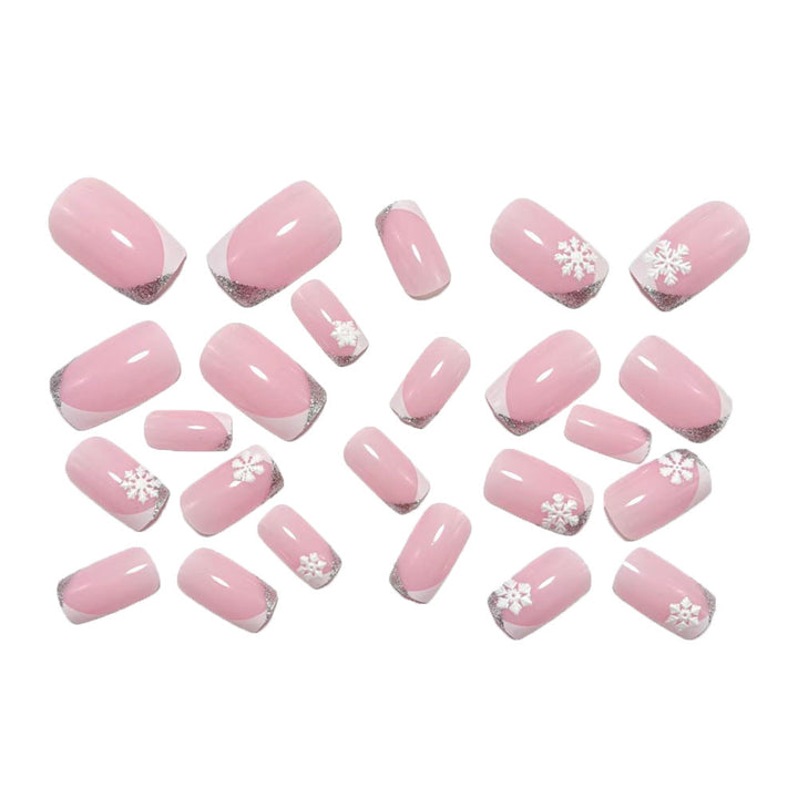 Elegant artificial nails with snowflake design Kalsten