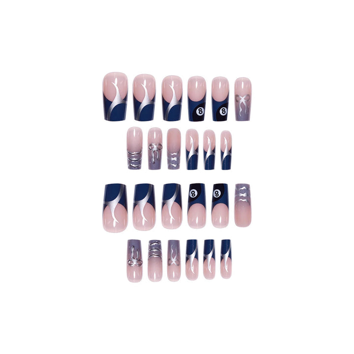 Artistic Patterned Press-On Nail Art Kalsten