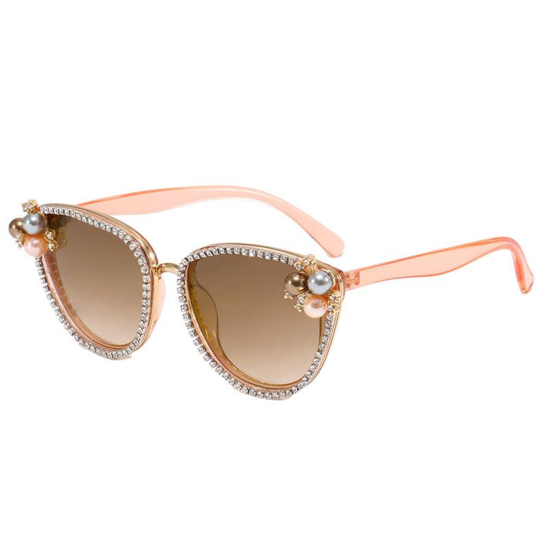 Ladies glamorous sunglasses with pearl and crystal decoration Kalsten