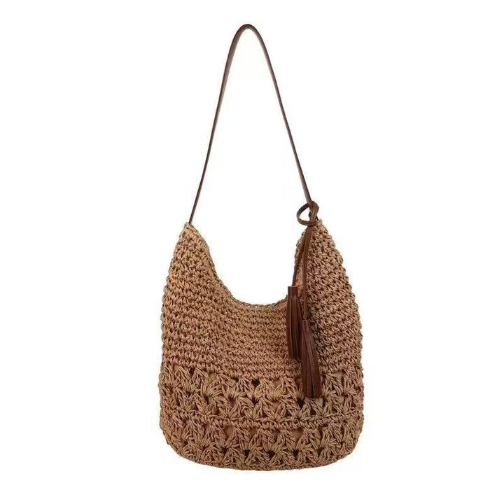 Macrame Crossbody Bag with Tassel Details Kalsten