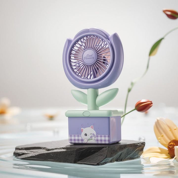 Flower-Themed Portable Mini Fan Kalsten