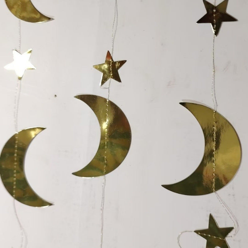 Unisex nan hanging star garlands made of metallic paper for party decoration and photo background Kalsten
