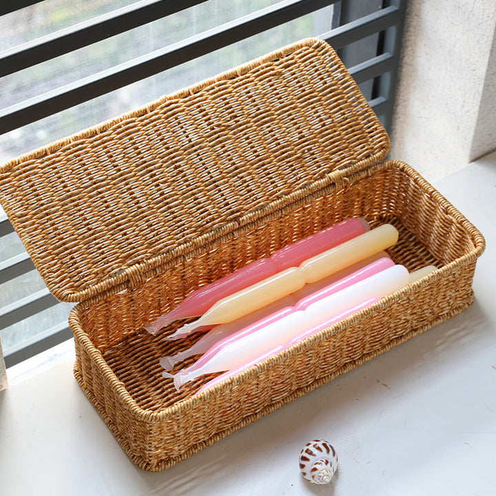 Unisex Rectangular Storage Basket with Removable Fabric Insert Kalsten