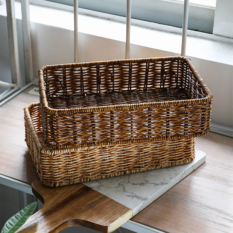Unisex Rectangular Storage Basket made of hand-woven material Kalsten