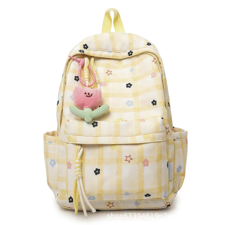 Playful Grid Pattern Backpack Kalsten