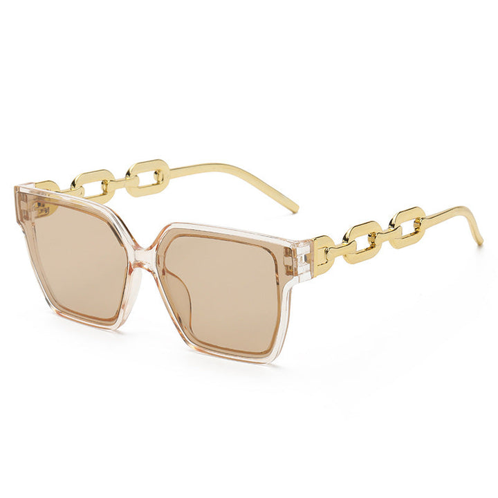 Women Oversized Fashion Sunglasses with Exceptional Chain Design Kalsten