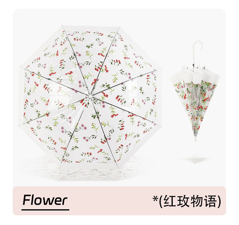 Women's Transparent Umbrella with Ergonomic Handle Kalsten