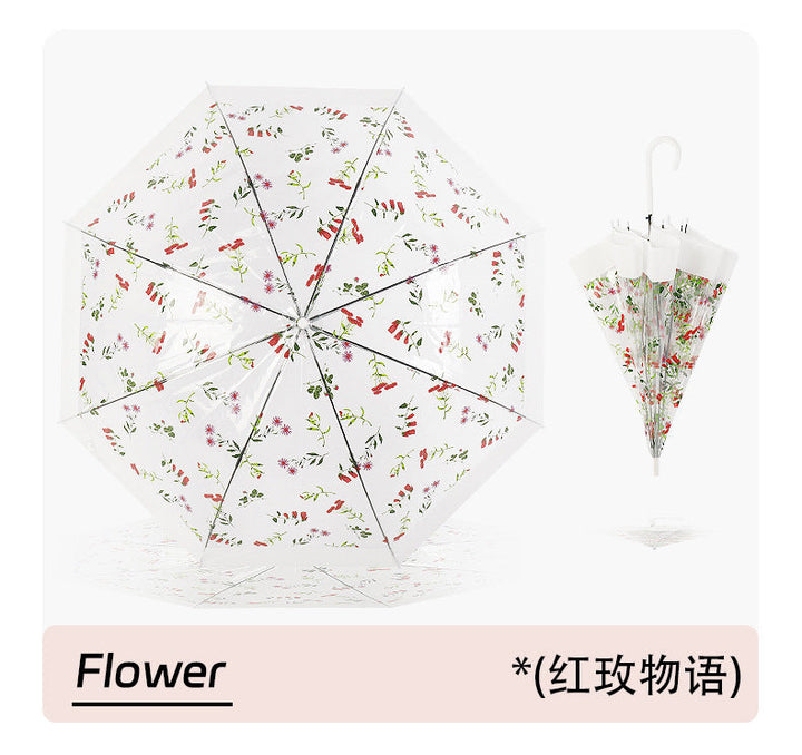 Women's Transparent Umbrella with Ergonomic Handle Kalsten