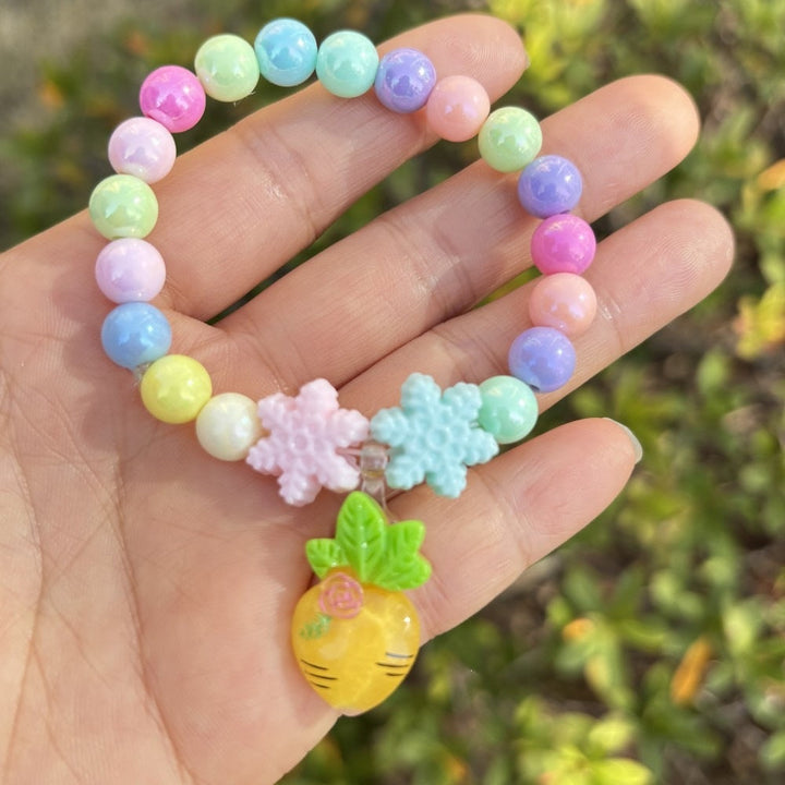 Colorful bracelet with flower charms Kalsten