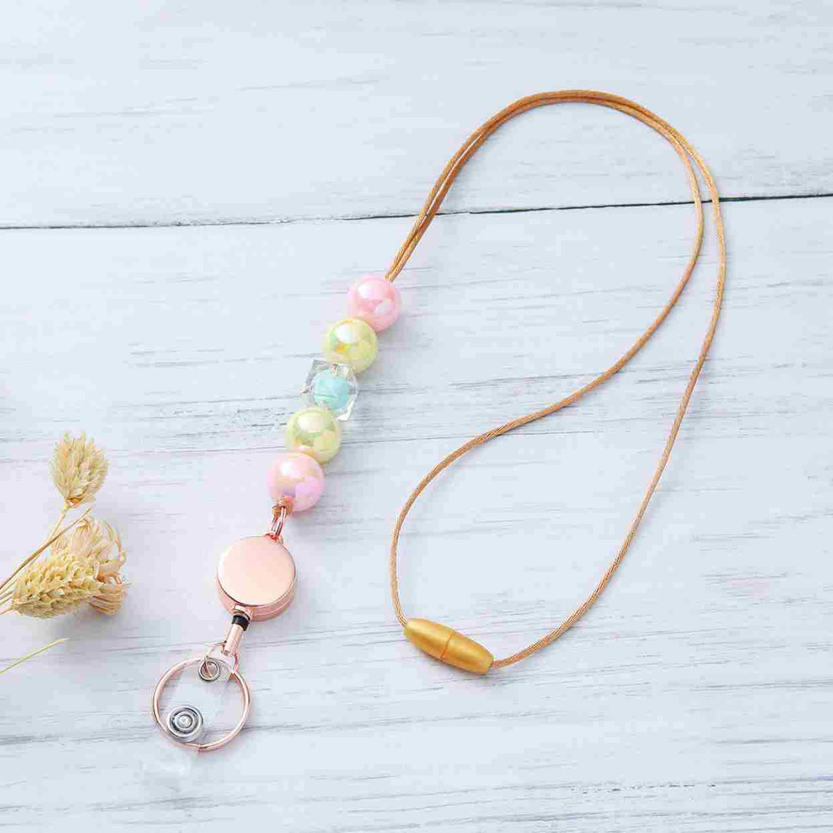 Decorative Beaded ID Badge Lanyard Acalora