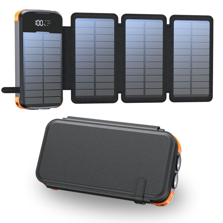 Solar charger with power bank and LED lights Kalsten