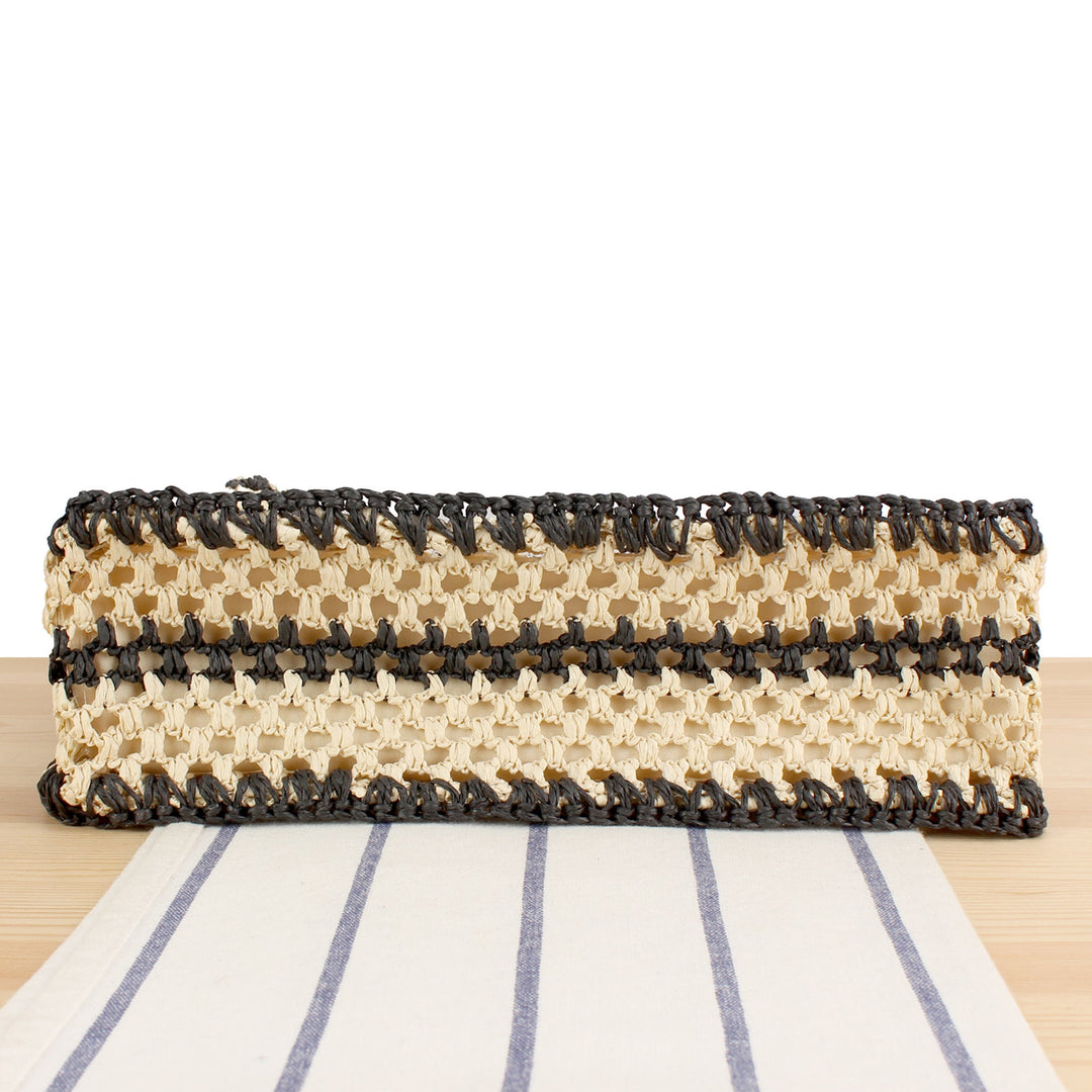 Handbag with Durable Woven Design and Elegant Leather Handles Kalsten