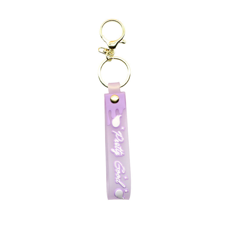 Unisex keychain made of high-quality silicone with playful design Kalsten