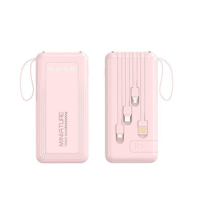 Mini power bank with integrated multifunction charging cable Kalsten