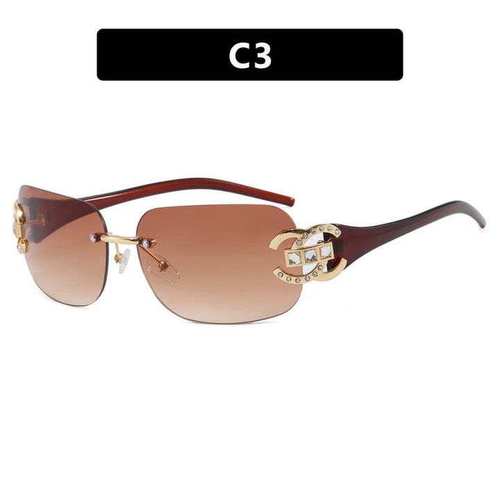 Women's fashionable sunglasses with luxurious geometric frame and protective UV filter Kalsten