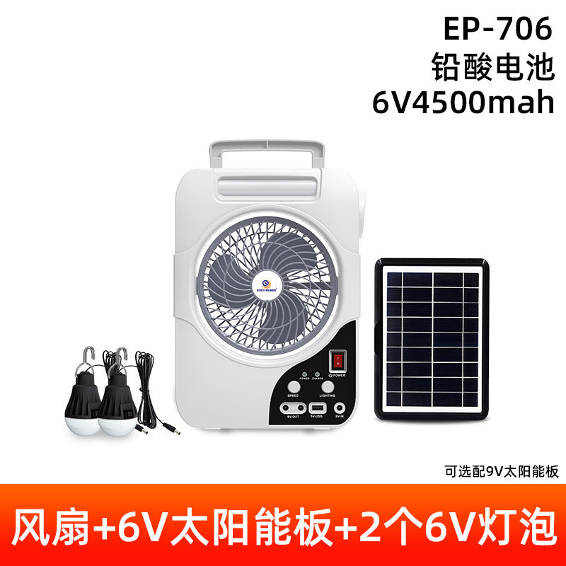 Unisex Portable Fan with Solar Panel Kalsten