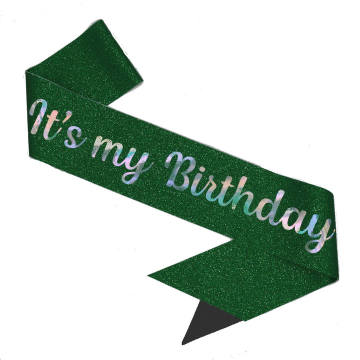 Ladies Festive Birthday Band with Glitter Design Kalsten