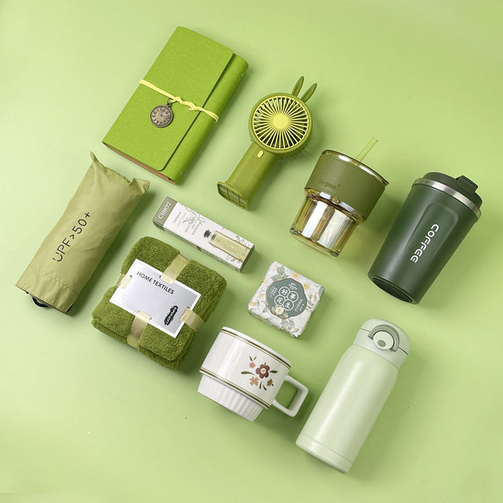 Ladies Thermos Bottle and Folding Umbrella Kalsten