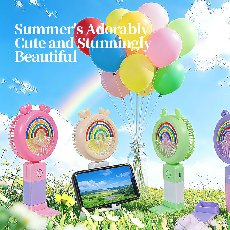 Unisex Portable Hand Fan with Colorful LED Light Effects Kalsten