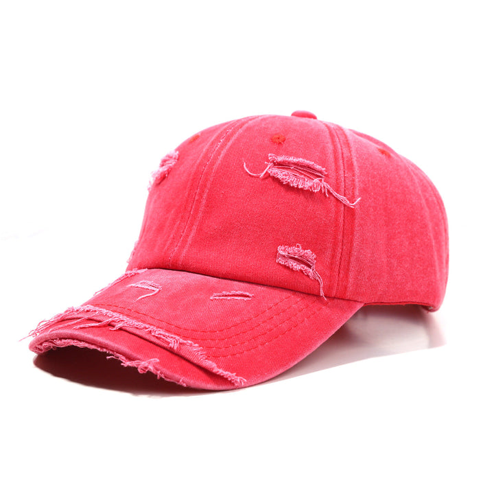 Women's washed baseball cap with destroyed look Kalsten