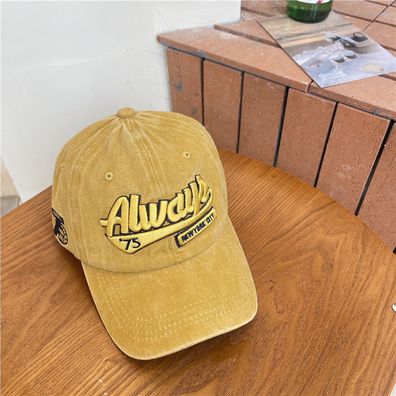 Men's Vintage-Inspired Distressed Cotton Baseball Cap Kalsten