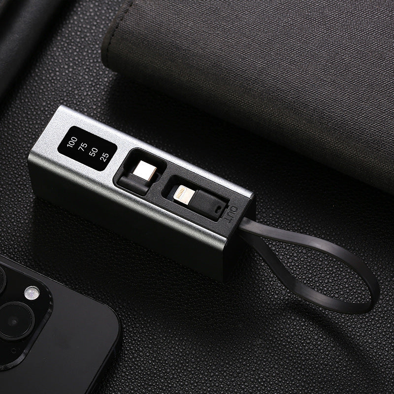 Multifunctional charger with integrated USB cable and LED display Kalsten