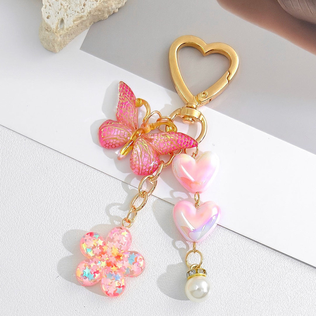 Playful keychain with hearts and flower motif Kalsten