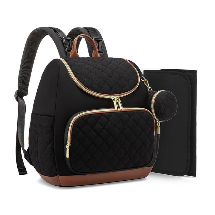Fashionable backpack with insulating interior and multiple zipper pockets Kalsten