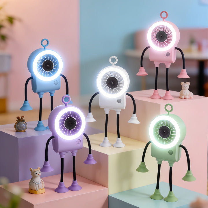 Ladies creative table fan with LED light and ergonomic design Kalsten