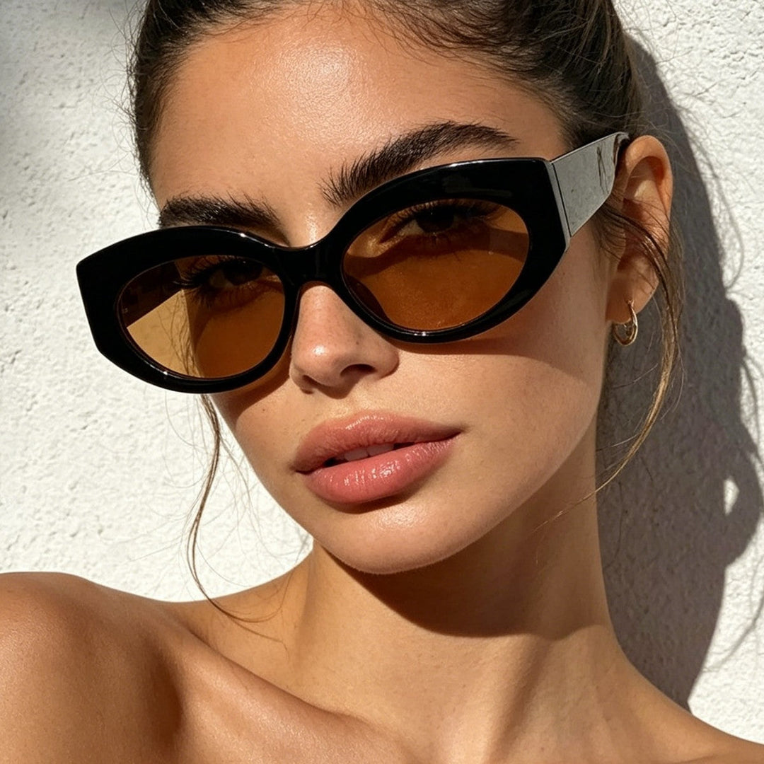 Ladies Cat-Eye Sunglasses with Playful Transparency Design Kalsten