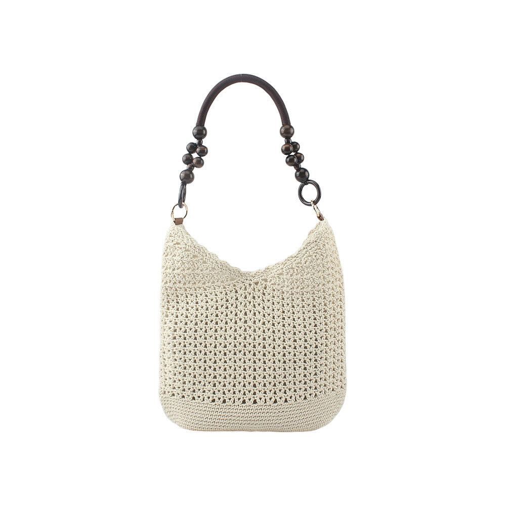 Handcrafted bag with wooden handles Kalsten