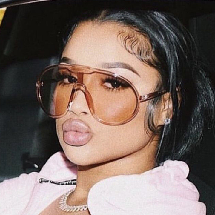 Women's futuristic transparent sunglasses with elegant shape Kalsten