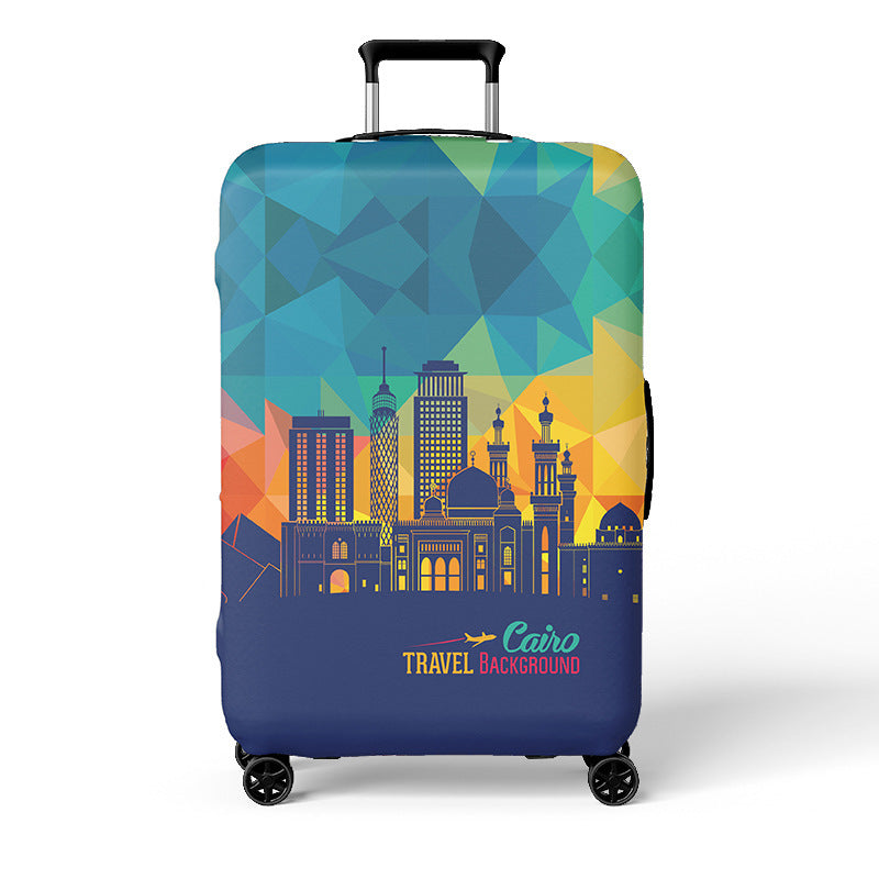 Unisex Suitcase Cover with Colorful City Design Kalsten