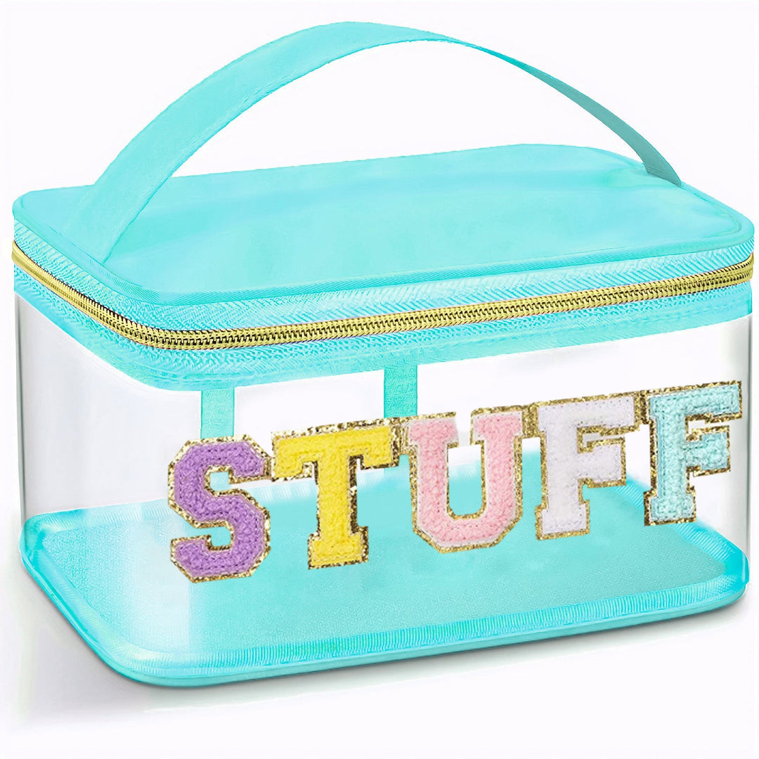 Transparent cosmetic organizer bag with glitter details Kalsten