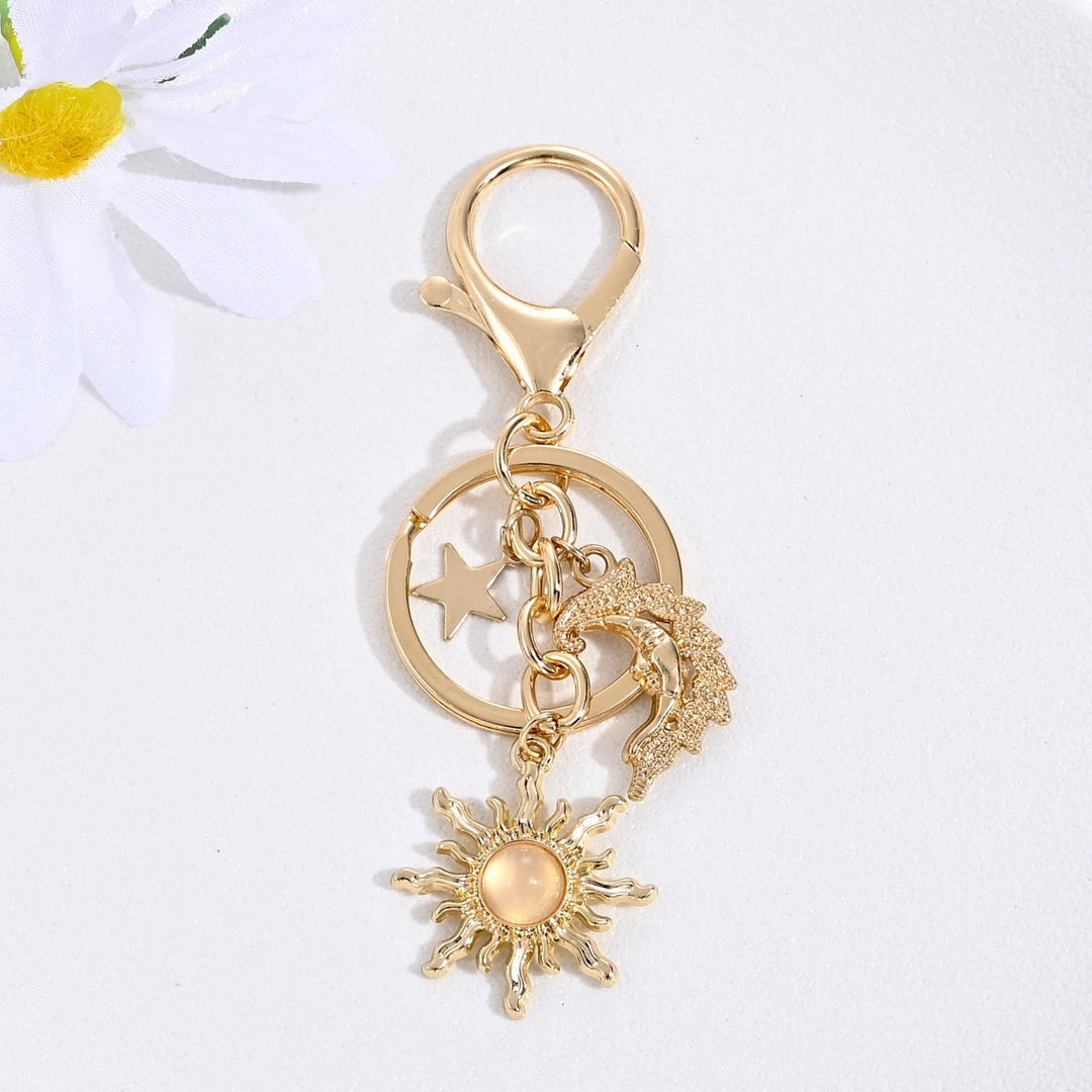Keychain with Sparkling Sun Motif Kalsten