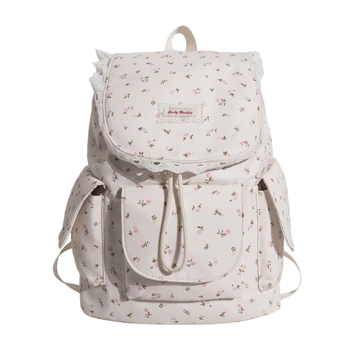Floral Print Ruffled Backpack Kalsten