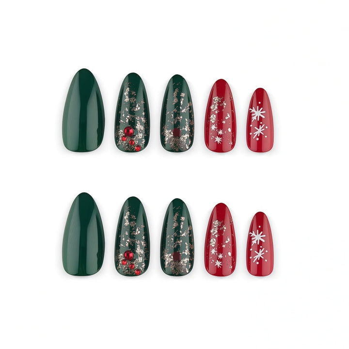 Artificial nails in festive Christmas design Kalsten 1787298787