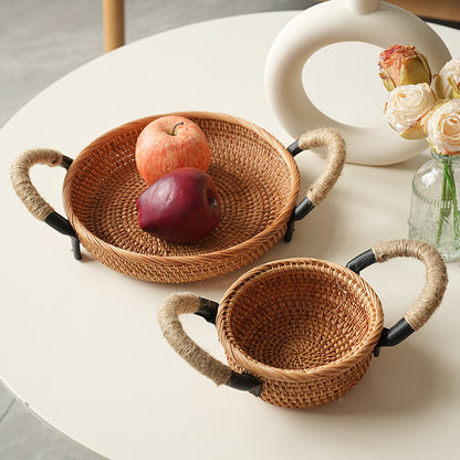 Handcrafted storage basket with sturdy handles Acalora