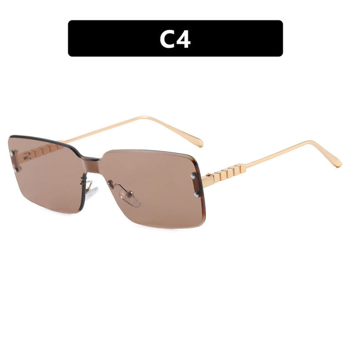 Women's modern rectangular sunglasses with stylish metal frame Kalsten