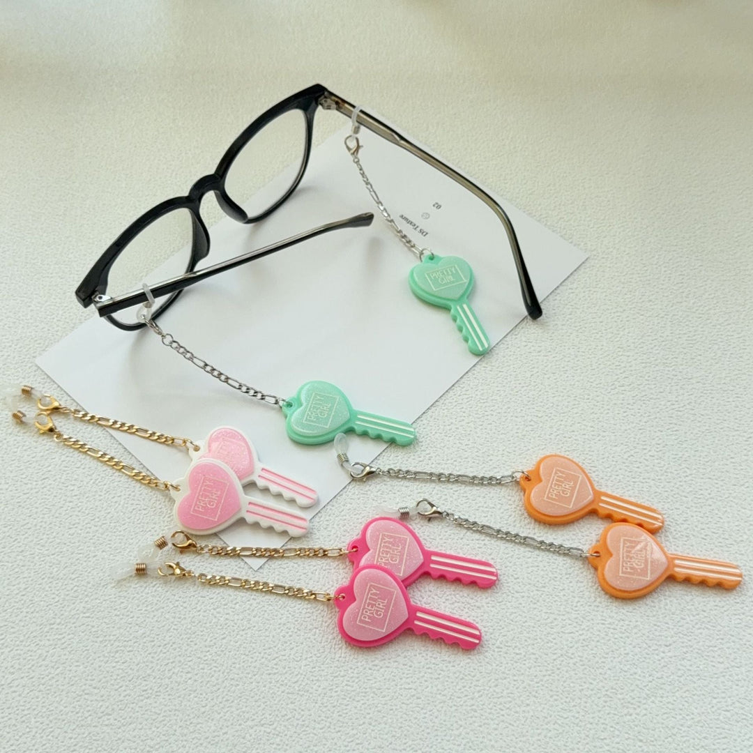 Heart-Shaped Key Dangle Earrings Kalsten