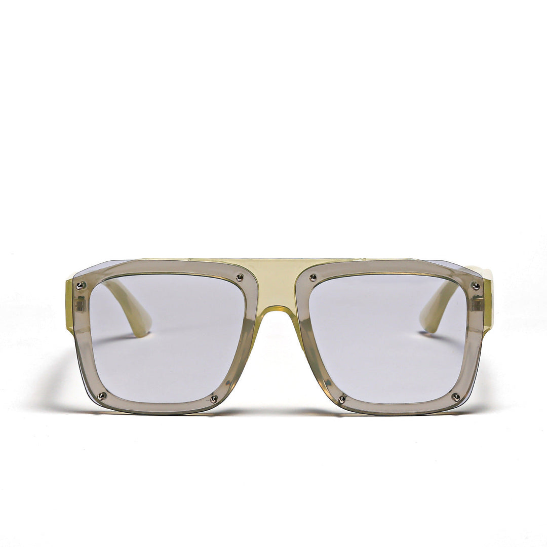 Women's Square Sunglasses with Fashionable Transparent Frame Kalsten